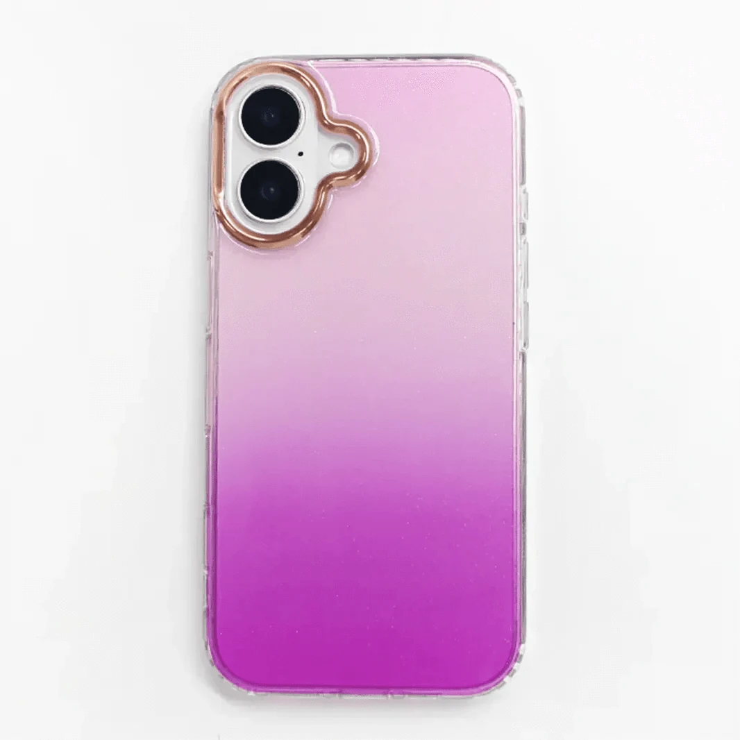 Fashion Bling Glitter Translucent Case for iPhone 16 Plus iPhone 16 Plus / Gradient Black - Ktusu
