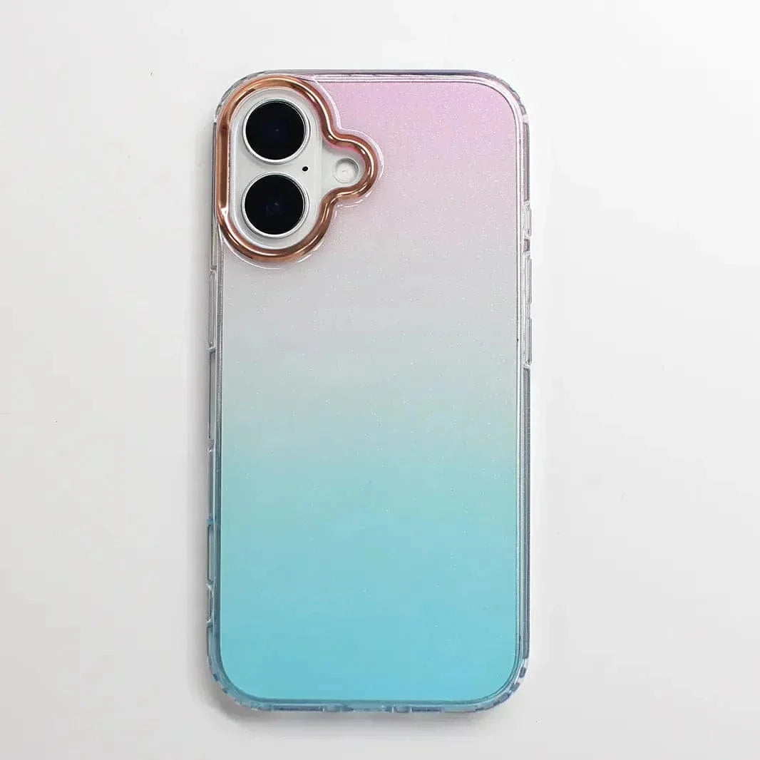 Fashion Bling Glitter Translucent Case for iPhone 16 Plus iPhone 16 Plus / Gradient Black - Ktusu