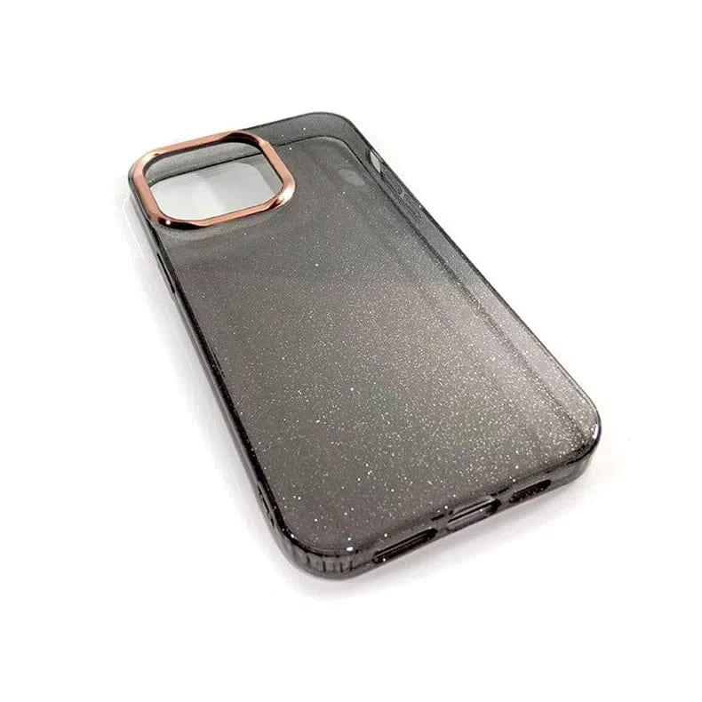 Fashion Bling Glitter Translucent Case for iPhone 16 Plus iPhone 16 Plus / Gradient Black - Ktusu