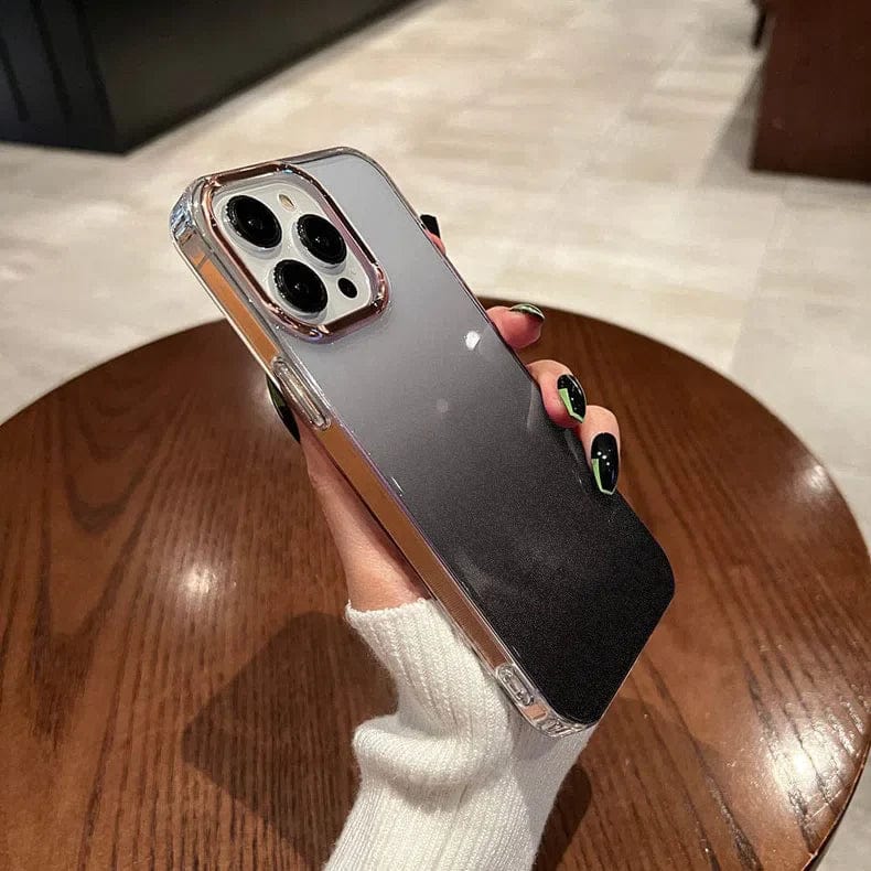 Fashion Bling Glitter Translucent Case for iPhone 16 Plus iPhone 16 Plus / Gradient Black - Ktusu