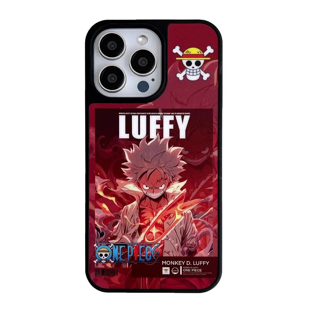 Fashion Cartoon Anime Print PC Case for iPhone 15 Pro iPhone 15 Pro / Luffy - Ktusu