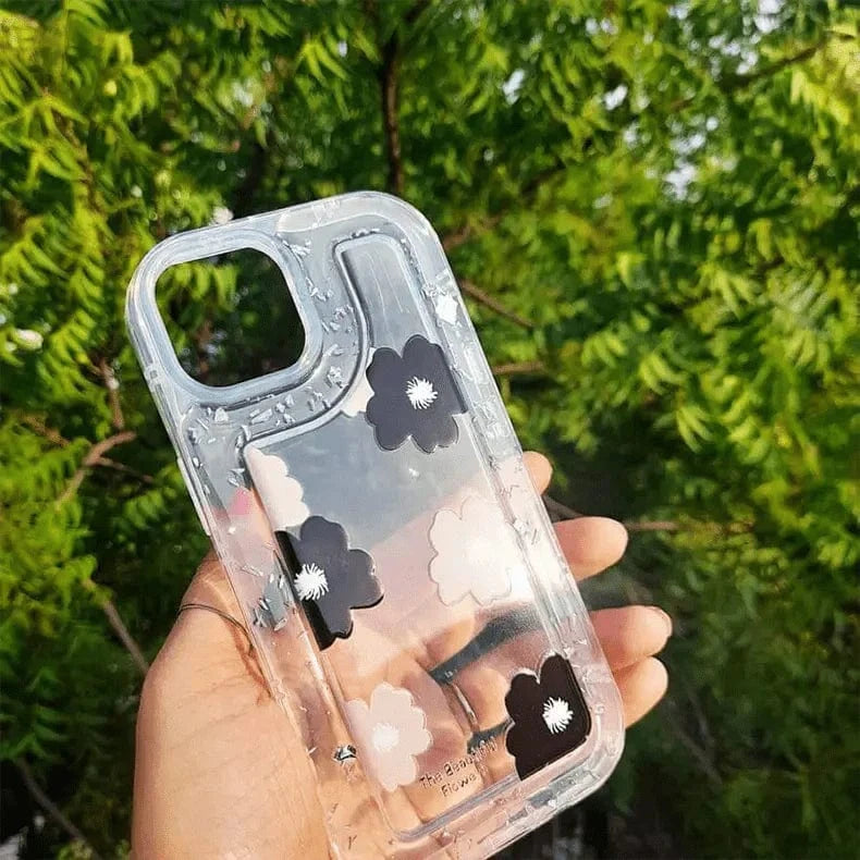 Floral Print Clear Soft Case for iPhone 13 Pro Max - Ktusu