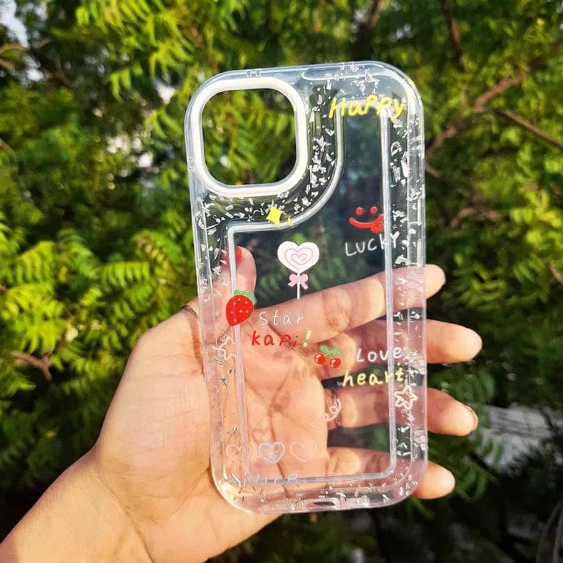 Floral Print Clear Soft Case for iPhone 13 Pro Max - Ktusu