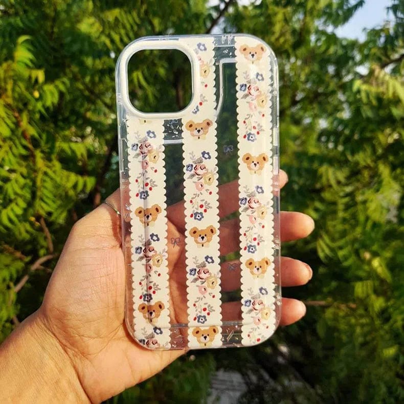 Floral Print Clear Soft Case for iPhone 13 Pro Max - Ktusu