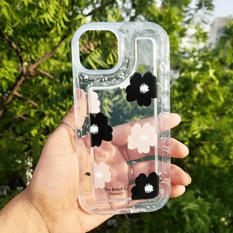 Floral Print Clear Soft Case for iPhone 13 Pro Max iPhone 13 Pro Max / The Beautiful Flower - Ktusu