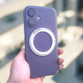Fluted Texture Magnetic Kickstand Matte Case for iPhone 16 Plus - Ktusu