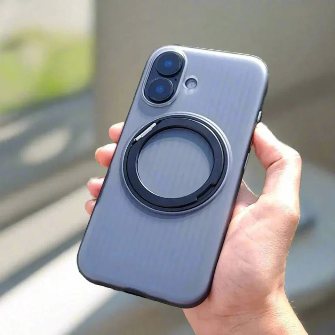 Fluted Texture Magnetic Kickstand Matte Case for iPhone 16 Plus - Ktusu