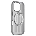 Fluted Texture Magnetic Kickstand Matte Case for iPhone 16 Plus - Ktusu