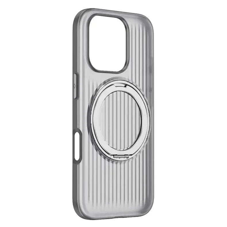 Fluted Texture Magnetic Kickstand Matte Case for iPhone 16 Plus - Ktusu