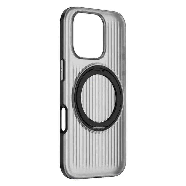 Fluted Texture Magnetic Kickstand Matte Case for iPhone 16 Plus - Ktusu