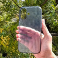 Fluted Texture Magsafe Clear Case for iPhone 15 Pro - Ktusu