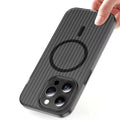 Fluted Texture Magsafe Clear Case for iPhone 15 Pro Max - Ktusu