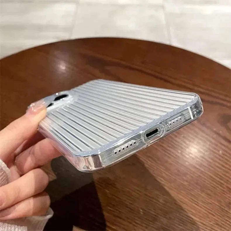 Fluted Texture Magsafe Clear Case for iPhone 16 Plus - Ktusu
