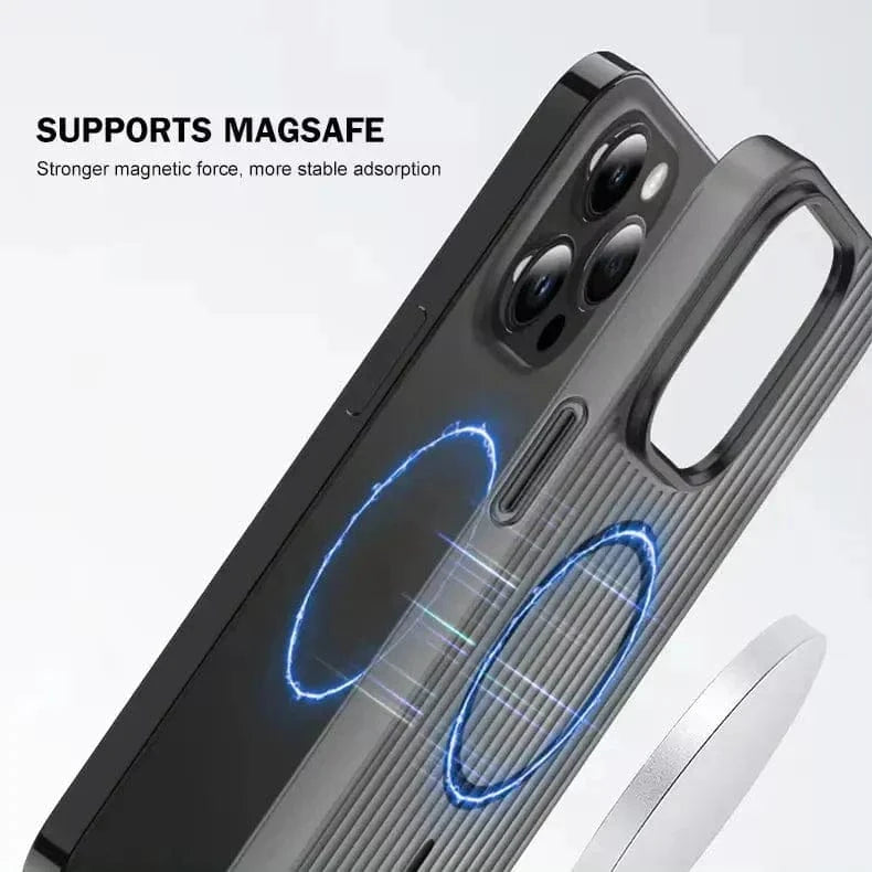 Fluted Texture Magsafe Clear Case for iPhone 16 Plus - Ktusu