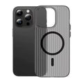 Fluted Texture Magsafe Clear Case for iPhone 16 Plus iPhone 16 Plus / with magsafe / Smoke - Ktusu