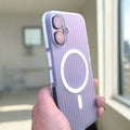 Fluted Texture Magsafe Matte Case for iPhone 16 Plus - Ktusu