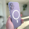 Fluted Texture Magsafe Matte Case for iPhone 16 Plus - Ktusu