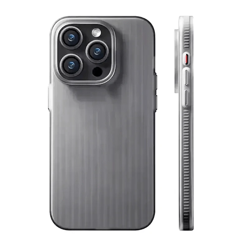 Fluted Texture Magsafe Matte Case for iPhone 16 Plus iPhone 16 Plus / without magsafe / Smoke - Ktusu