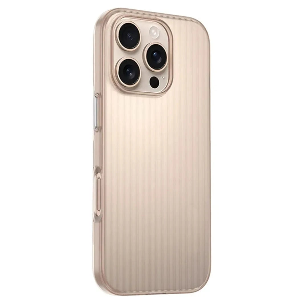 Fluted Texture Magsafe Matte Case for iPhone 16 Pro Max iPhone 16 Pro Max / without magsafe / Desert Titanium - Ktusu