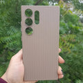 Fluted Texture Silicone Soft Touch PC Hard Case for Samsung S24 Samsung S24 / Oxide White - Ktusu