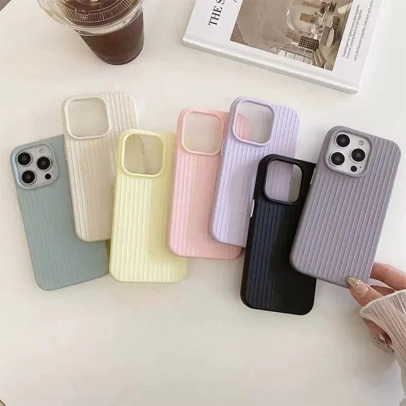 Fluted Texture Soft Touch Magsafe PC Case for iPhone 15 Pro Max - Ktusu