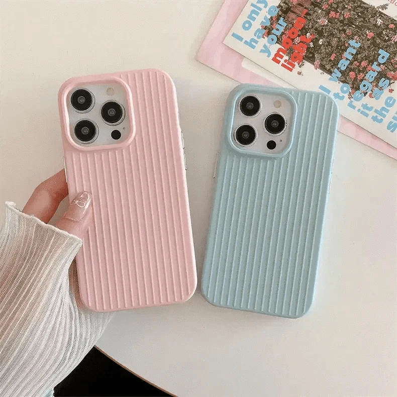 Fluted Texture Soft Touch Magsafe PC Case for iPhone 15 Pro Max - Ktusu