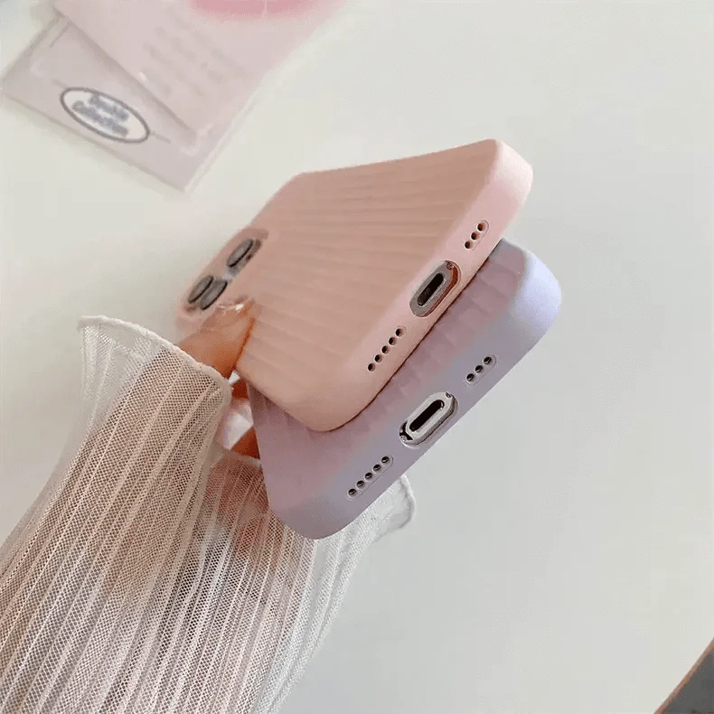Fluted Texture Soft Touch Magsafe PC Case for iPhone 15 Pro Max - Ktusu