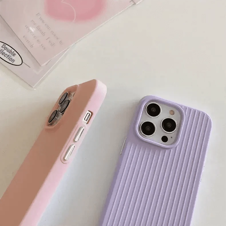 Fluted Texture Soft Touch Magsafe PC Case for iPhone 15 Pro Max - Ktusu