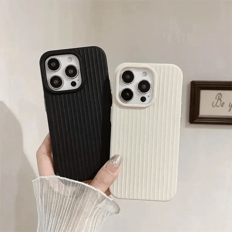 Fluted Texture Soft Touch Magsafe PC Case for iPhone 15 Pro Max - Ktusu