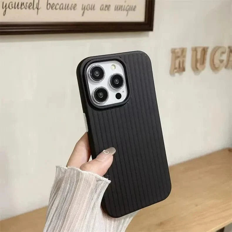 Fluted Texture Soft Touch Magsafe PC Case for iPhone 15 Pro Max - Ktusu