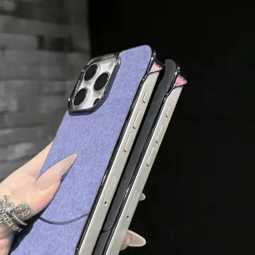 Frameless Shiny Hard Fabric Case for iPhone 15 - Ktusu