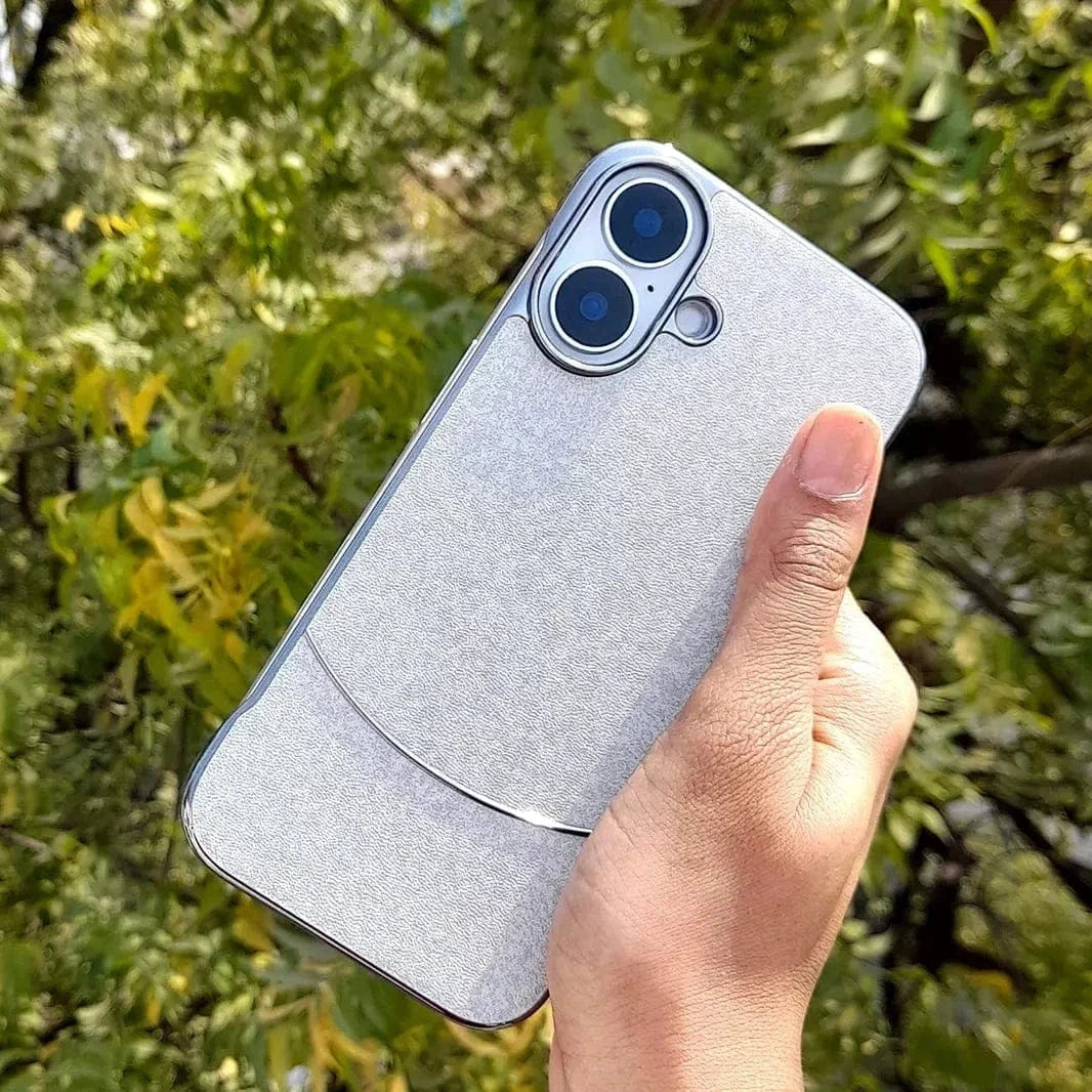 Frameless Shiny Hard Fabric Case for iPhone 15 Pro Max - Ktusu