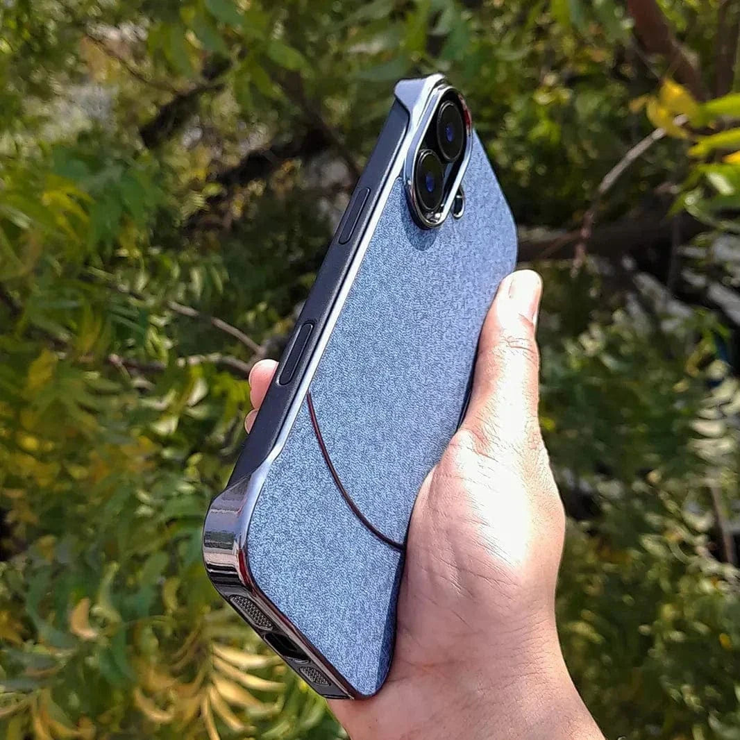 Frameless Shiny Hard Fabric Case for iPhone 15 Pro Max - Ktusu