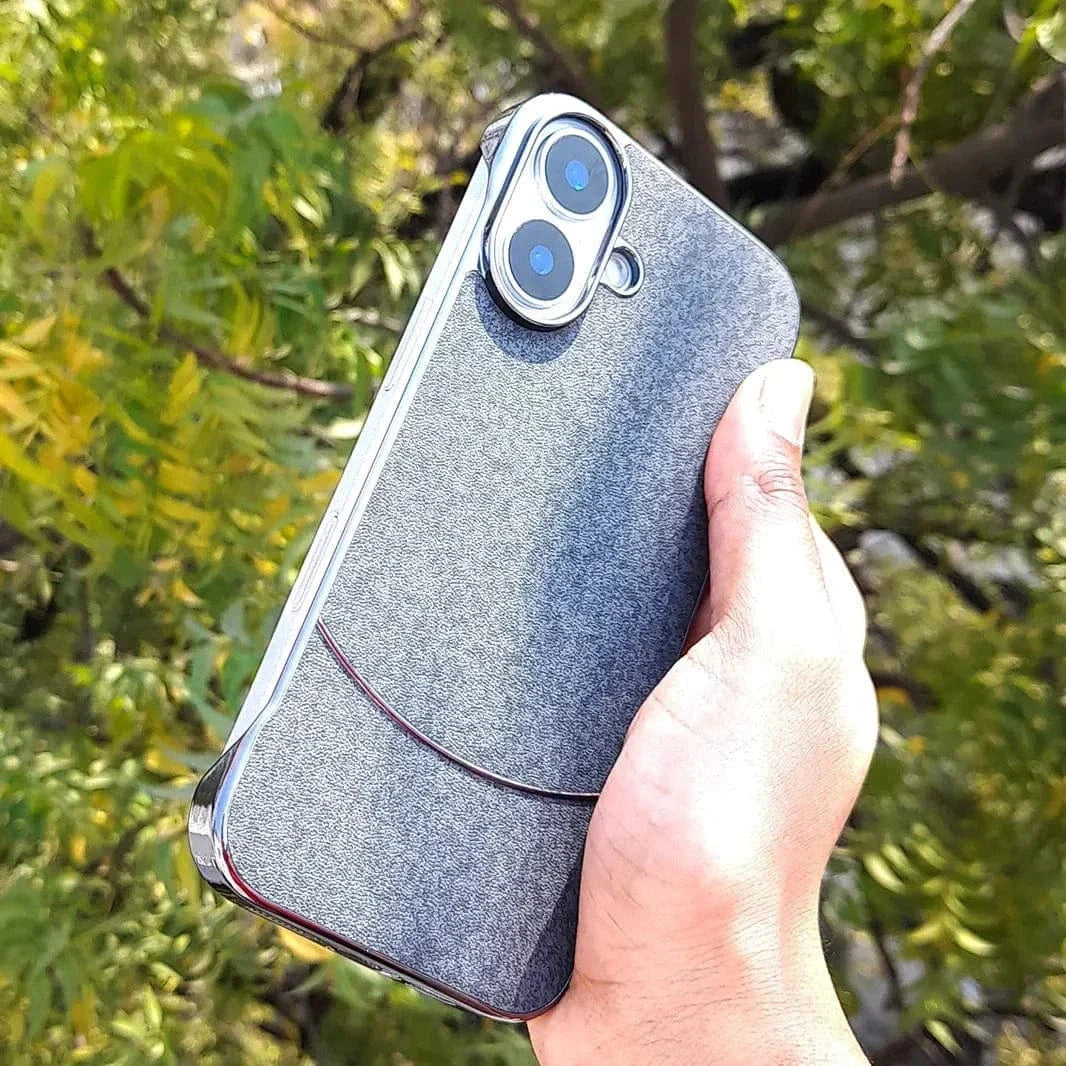 Frameless Shiny Hard Fabric Case for iPhone 15 Pro Max - Ktusu