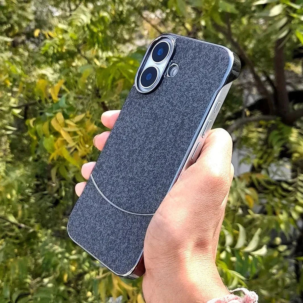 Frameless Shiny Hard Fabric Case for iPhone 15 Pro Max - Ktusu