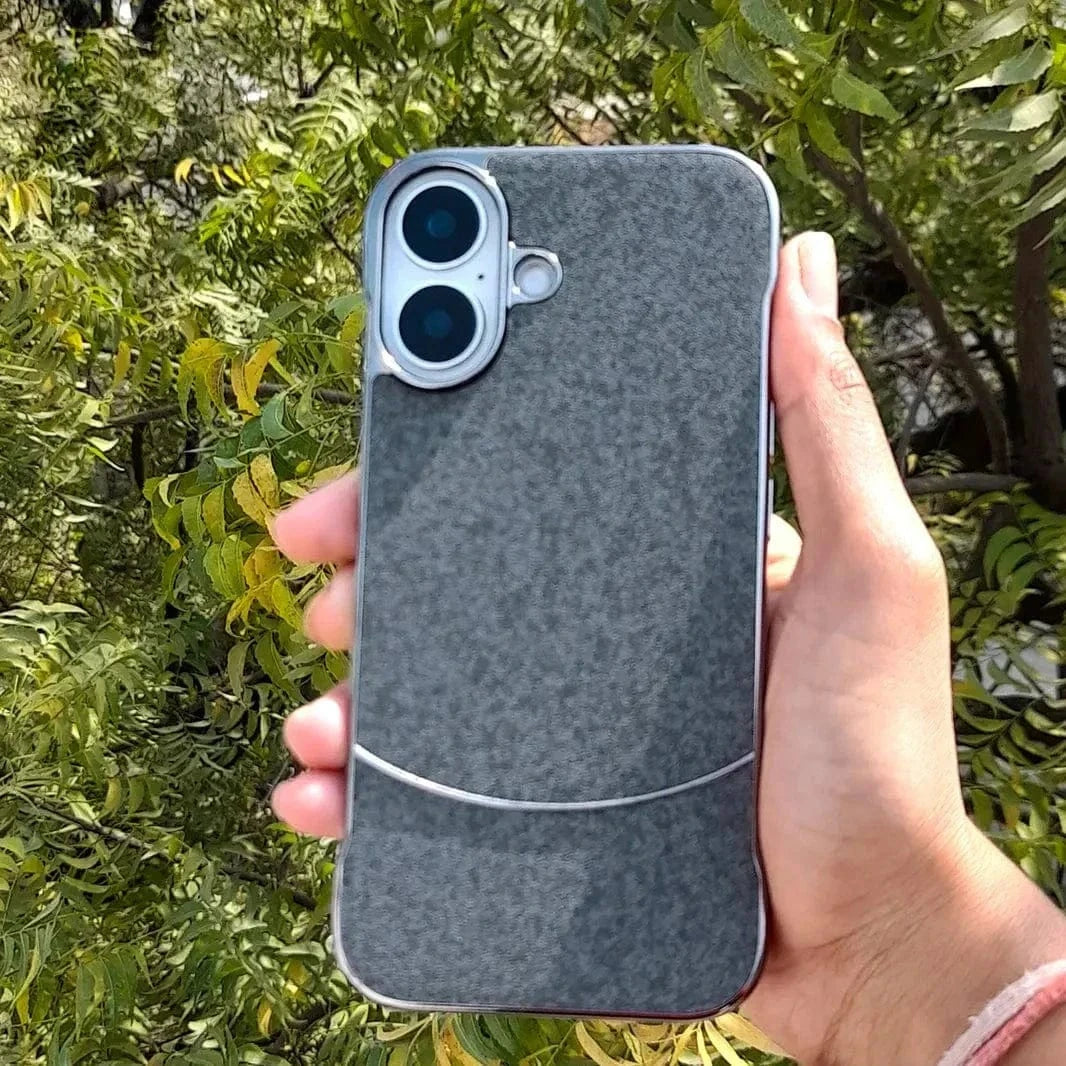 Frameless Shiny Hard Fabric Case for iPhone 15 Pro Max - Ktusu