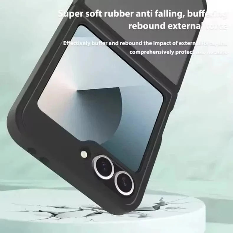 Frosted Semi Transparent Case for Samsung Z Flip6 Samsung Z Flip6 / Black - Ktusu