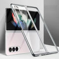 Full Electroplating Frame clear Hard Case for Samsung Z Fold4 Samsung Z Fold4 / Silver - Ktusu