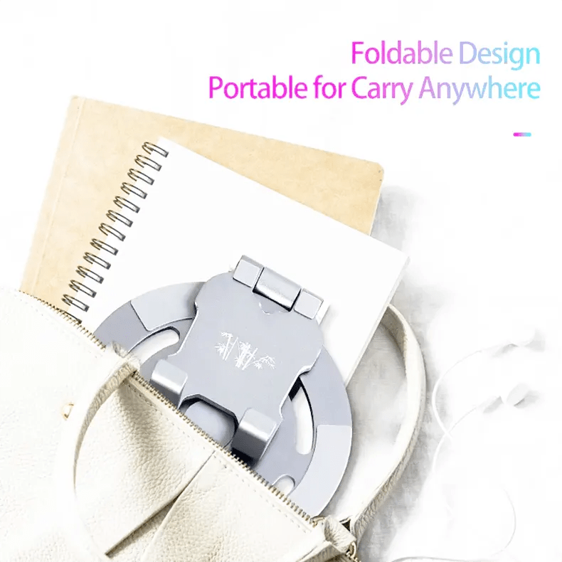 G62 Portable Folding 360 Rotating Mobile Phone Stand Silver - Ktusu