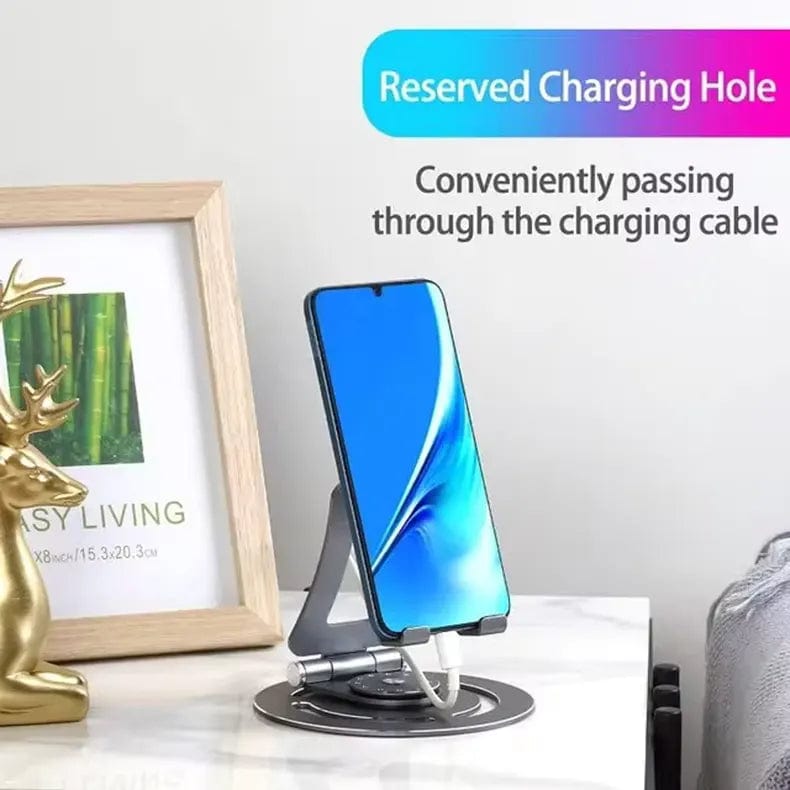 G62 Portable Folding 360 Rotating Mobile Phone Stand Silver - Ktusu
