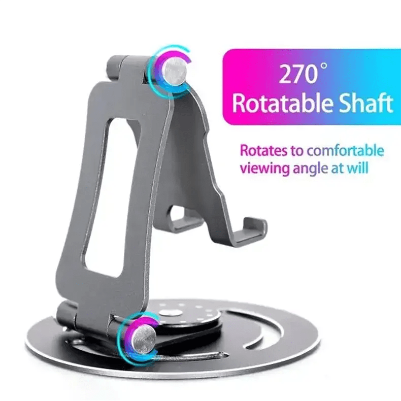 G62 Portable Folding 360 Rotating Mobile Phone Stand Silver - Ktusu
