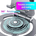 G62 Portable Folding 360 Rotating Mobile Phone Stand Silver - Ktusu