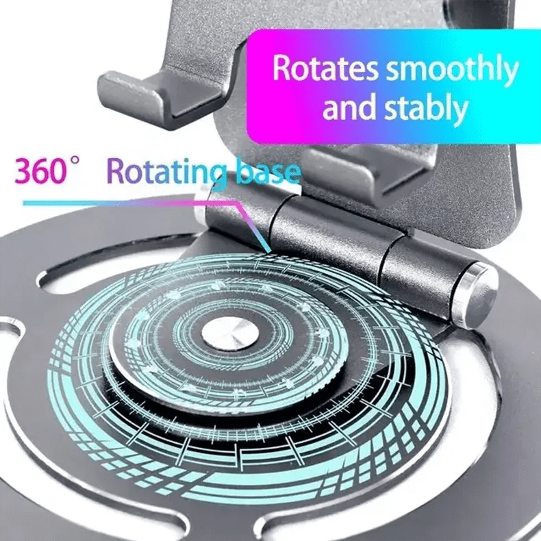 G62 Portable Folding 360 Rotating Mobile Phone Stand Silver - Ktusu