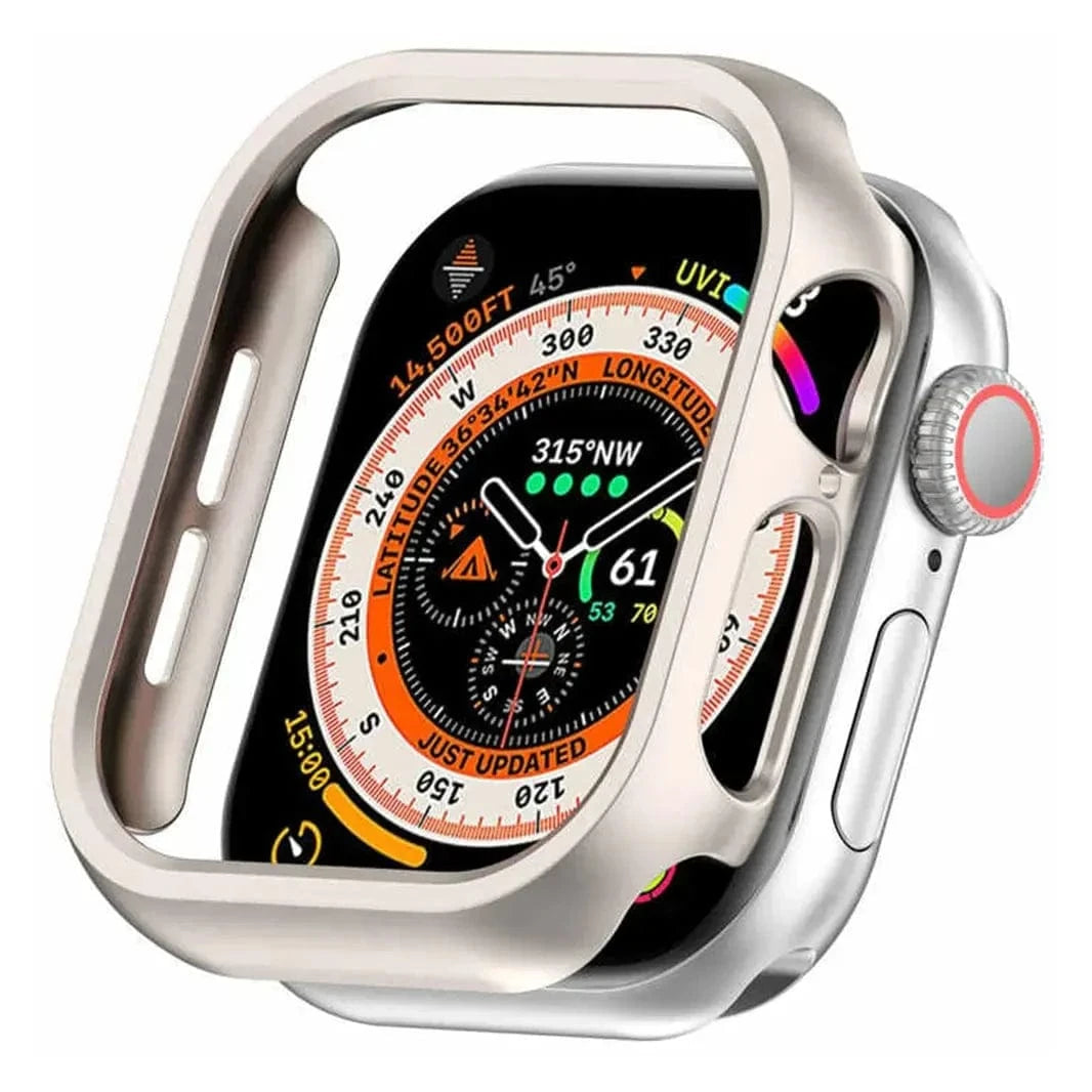 Glossy 360 Degree Body Bumper for Apple Watch 46mm S10 46mm Series 10 / Starlight - Ktusu