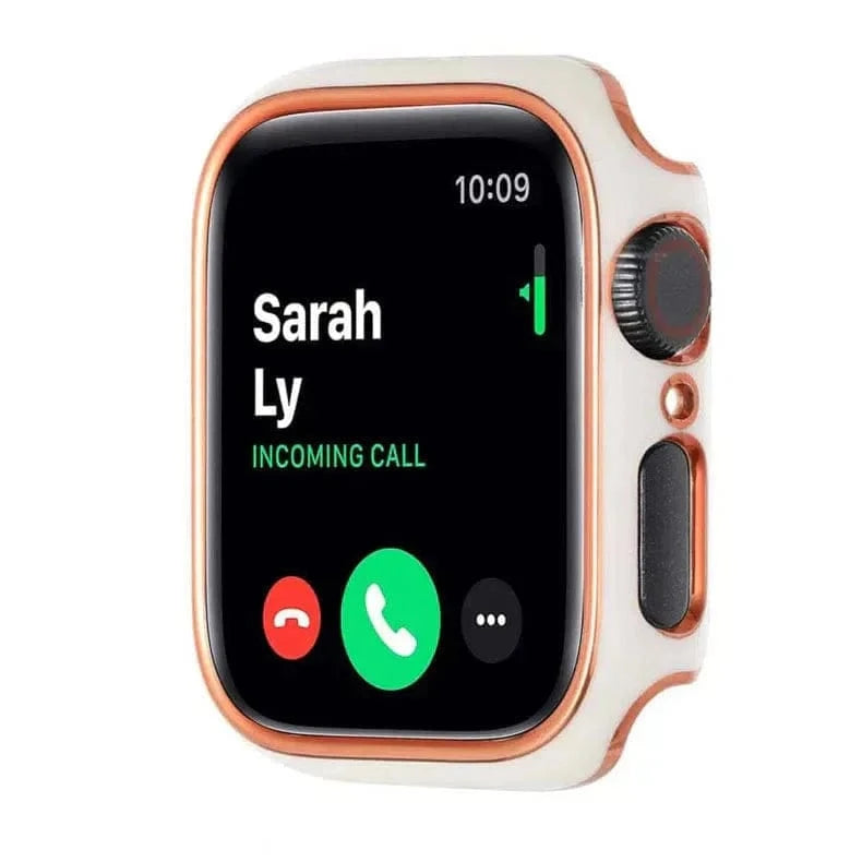 Glossy Chrome 360 Degree Hard Body Bumper for Apple Watch 41mm - Ktusu