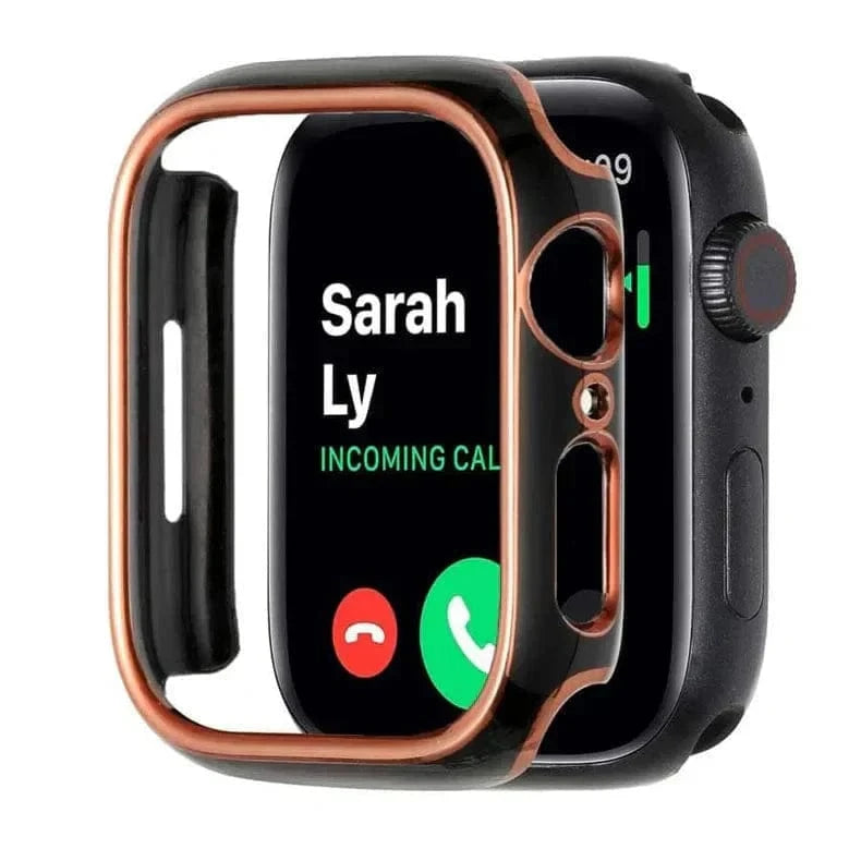 Glossy Chrome 360 Degree Hard Body Bumper for Apple Watch 41mm - Ktusu