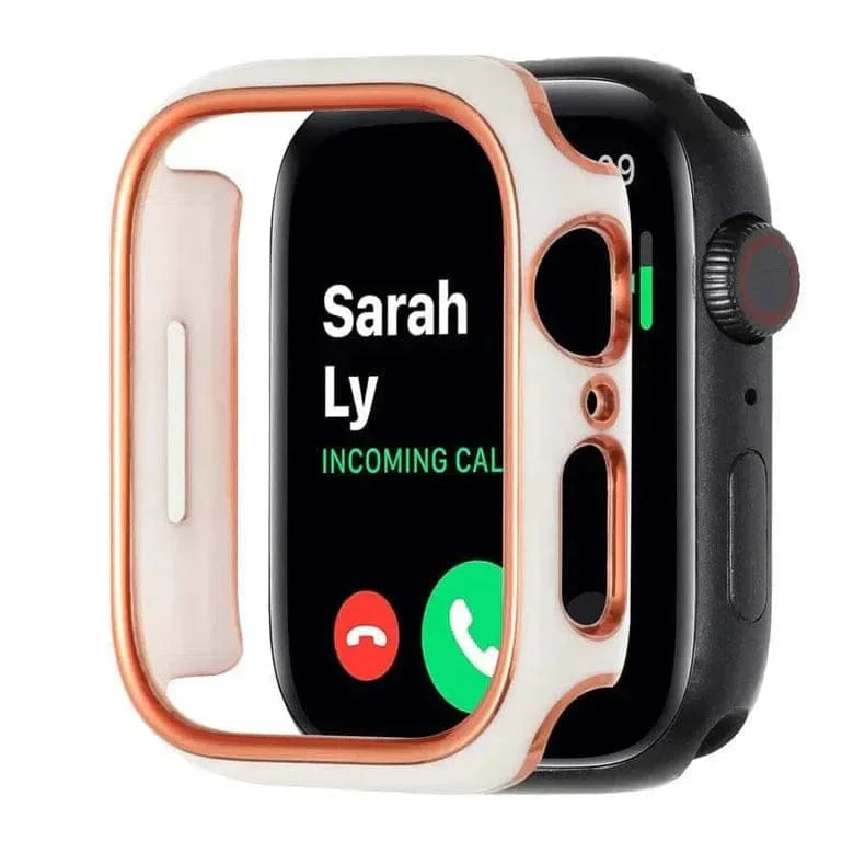Glossy Chrome 360 Degree Hard Body Bumper for Apple Watch 41mm - Ktusu