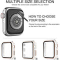 Glossy Chrome Hard PC Built-in Glass Cover for Apple Watch 41mm - Ktusu