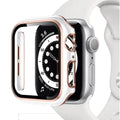 Glossy Chrome Hard PC Built-in Glass Cover for Apple Watch 41mm - Ktusu