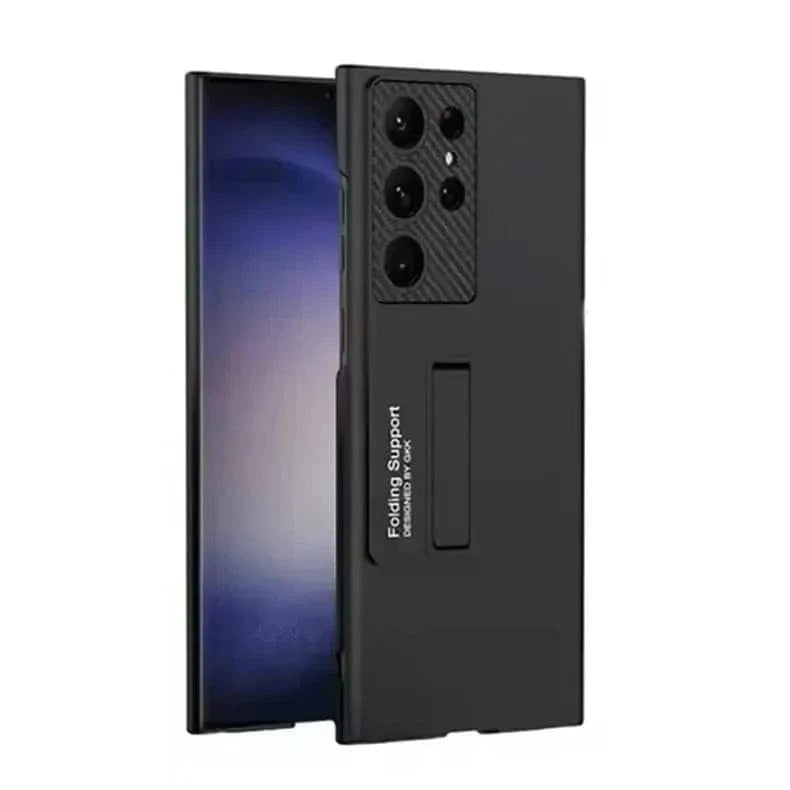 Hidden Bracket Kickstand Matte Hard Case for Samsung S24 Ultra Samsung S24 Ultra / Black - Ktusu
